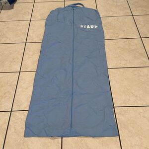 Staud Garment Bag Logo Designer Gown Storage Travel Empty Light Blue 60 x 23 in